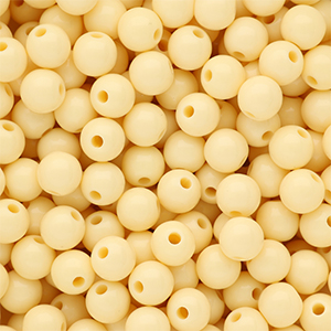 8 mm DQ acrylic beads shiny Pastel Yellow 11-0616 Tpg