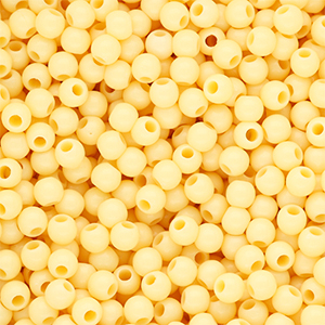 6 mm DQ acrylic beads shiny Pastel Yellow 11-0616 Tpg