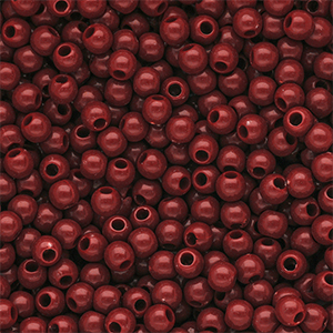 4 mm DQ acrylic beads shiny Salsa 18-1657 Tcx