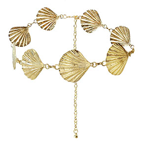 Hip chain shells Gold