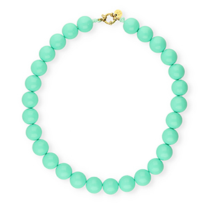 BY31&reg; 16mm acryl bead necklaces shiny Cabbage Blue 13-5714 TCX-Gold