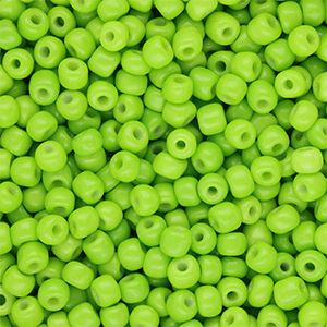 Glass seed beads 6/0 (4mm) Lime Green