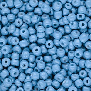 Glass seed beads 6/0 (4mm) Light Blue