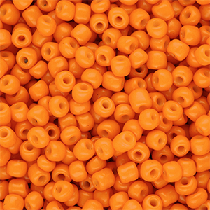Glass seed beads 6/0 (4mm) Orange
