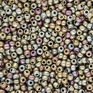 Glass seed beads 8/0 (3mm) Metallic Shine Multicolour Galaxy