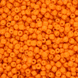 Glass seed beads 8/0 (3mm) Orange