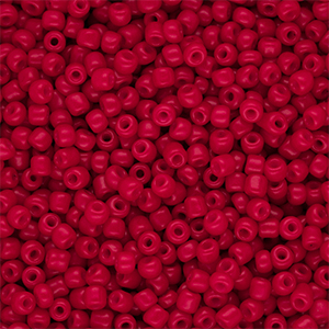 Glass seed beads 8/0 (3mm) Red