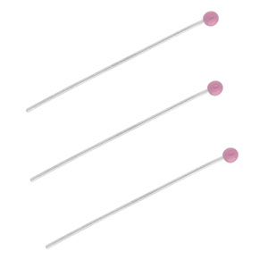 BY31&reg; Stainless steel findings headpins with ball 35mm Silver-Lavender Purple