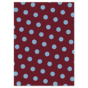BY31&reg; Jewellery cards dots Mahogany Red-Light Blue