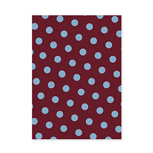 BY31&reg; Jewellery cards dots Mahogany Red-Light Blue