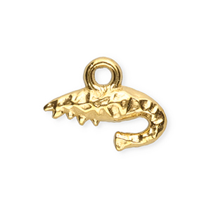 Stainless steel charms shrimp Gold