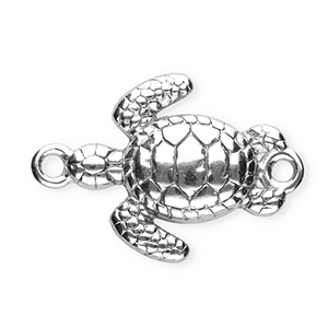 Stainless steel findings connector turtle Silver