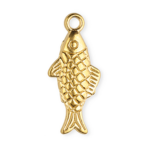 Stainless steel charms fish Gold