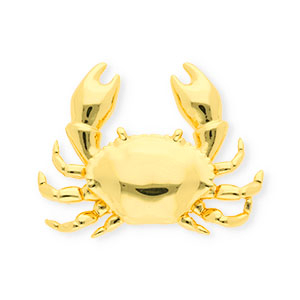 Eco-brass&reg; metal charms crab Gold