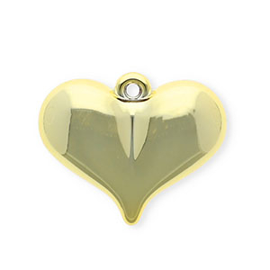 Acrylic charms heart Gold