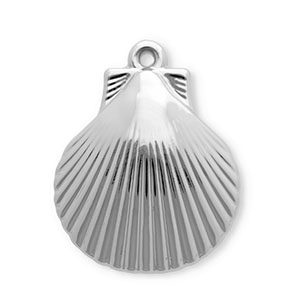 Acrylic charms shell Silver