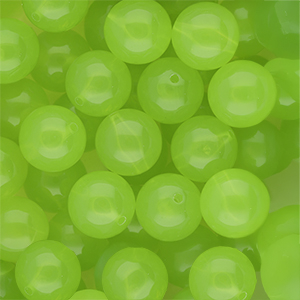 14 mm DQ&reg; acrylic beads shiny Light Green