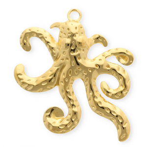 Stainless steel charms octopus Gold