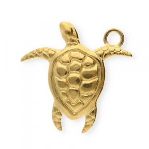 Stainless steel charms turtle Gold
