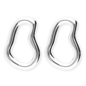 BY31&reg; Stainless steel earrings / earpin irregular Silver
