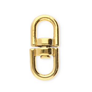 Stainless steel findings key chain oval Gold