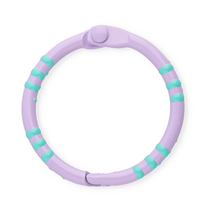 Colourful jewellery findings key chain ring Light Purple-Turquoise