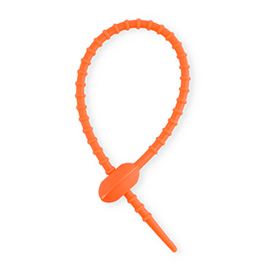 Colourful jewellery findings silicone zip tie Orange