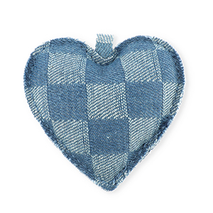 Statement charms heart denim-look Dark Brown