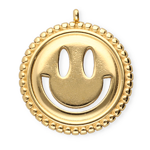 BY31&reg; Stainless steel charms smiley Gold