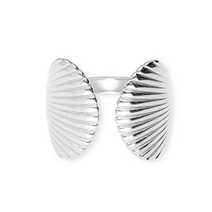 Stainless steel rings shells Silver