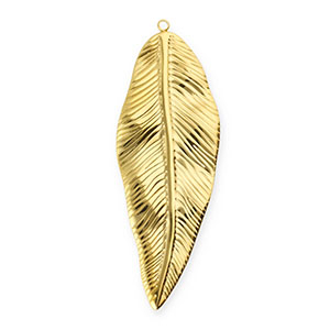 Stainless steel charms leaf Gold