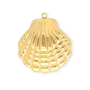 Stainless steel charms shell Gold