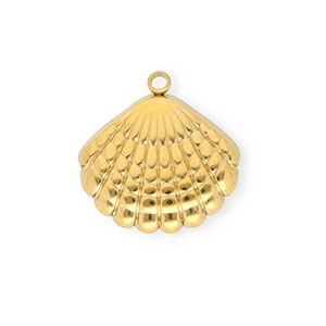 Stainless steel charms shell Gold