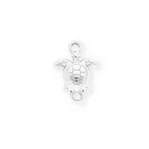 Stainless steel findings connector turtle Silver