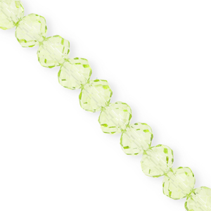 Top faceted beads 12x9mm disc Light Green