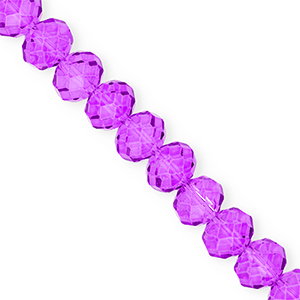 Top faceted beads 12x9mm disc Grape Purple