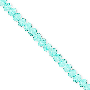 Top faceted beads 4x3mm disc Turquoise Green