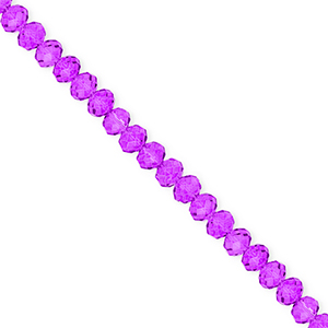 Top faceted beads 4x3mm disc Grape Purple