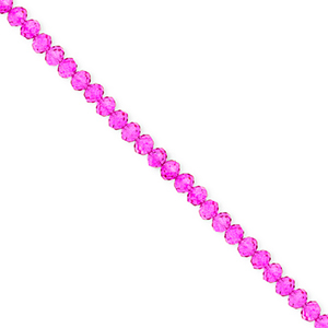 Top faceted beads 3x2mm disc Fuchsia Pink