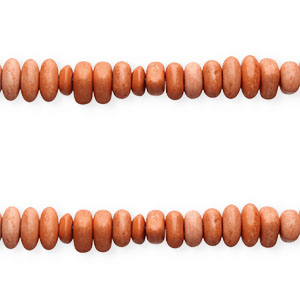 Beads Ceramic pebble-shaped Terracotta