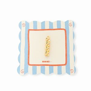BY31&reg; Eco-brass metal charms fusilli pasta Gold