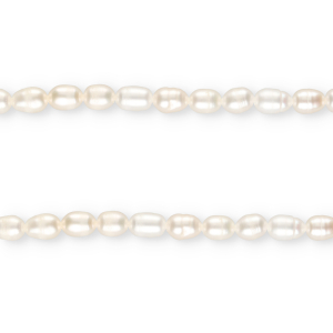 TQ Freshwater pearls rice 7x5mm Natural White