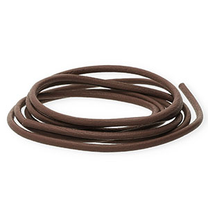 DQ leather round 2mm Brown