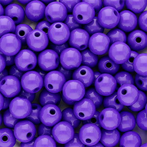 8 mm acrylic beads shiny Dark Purple