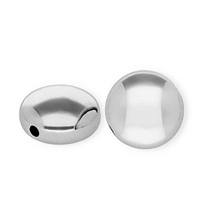 Acrylic beads rondelle Silver