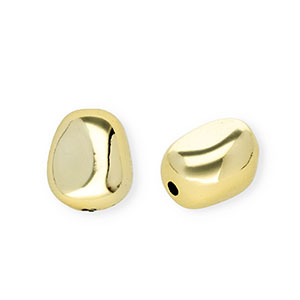 Acrylic beads nugget Gold
