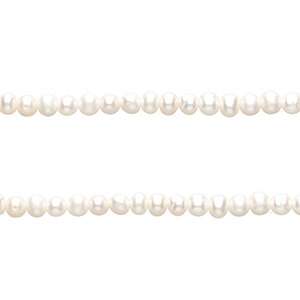 TQ Freshwater pearls round 4 mm Natural White