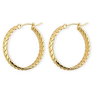 Stainless steel earrings&nbsp;/&nbsp;creoles snake Gold
