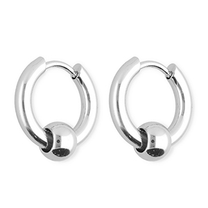 Stainless steel earrings&nbsp;/&nbsp;creoles Silver
