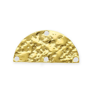 BY31&reg; Stainless steel findings connector semicircle with 4 loops Gold